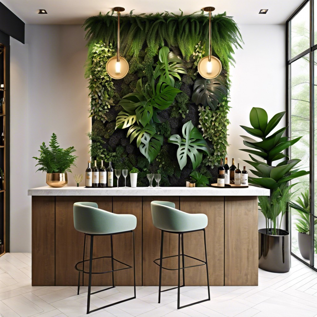 vertical plant wall backdrop