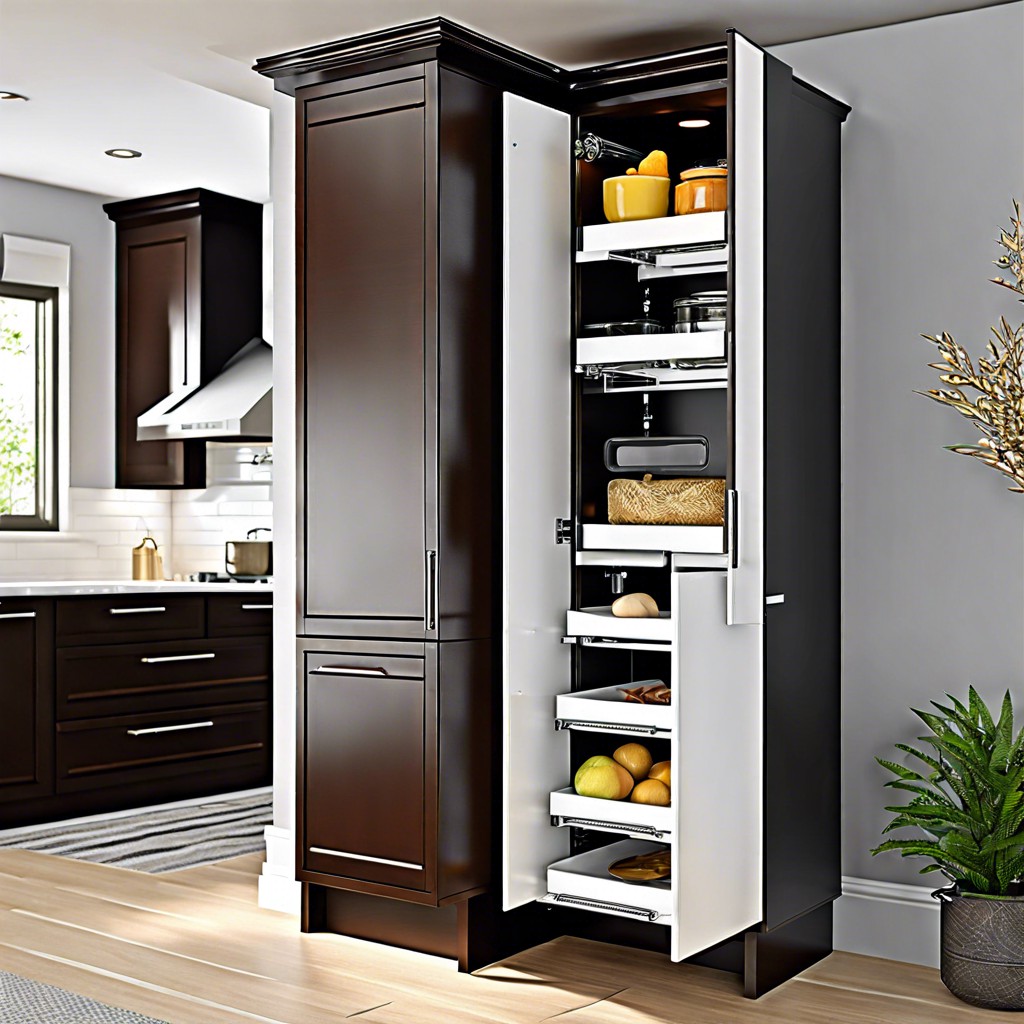 vertical pull out cabinets