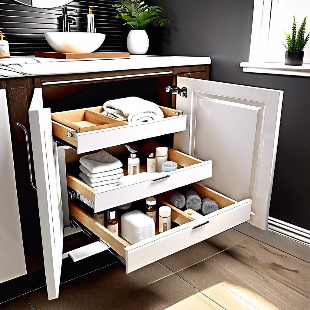 vertical pull out drawers