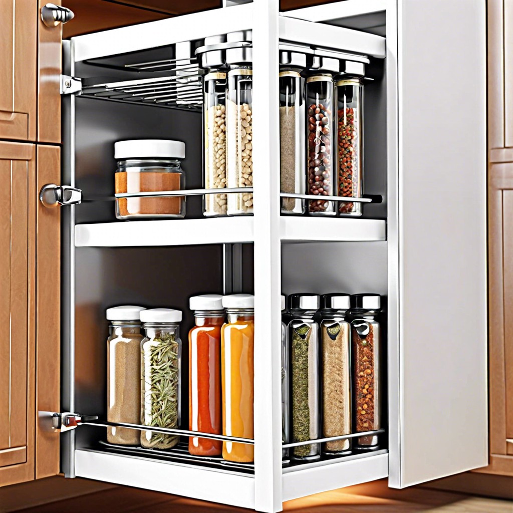 vertical pull out spice rack