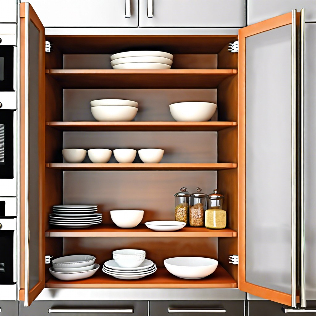 vertical shelf dividers for baking sheets and cutting boards