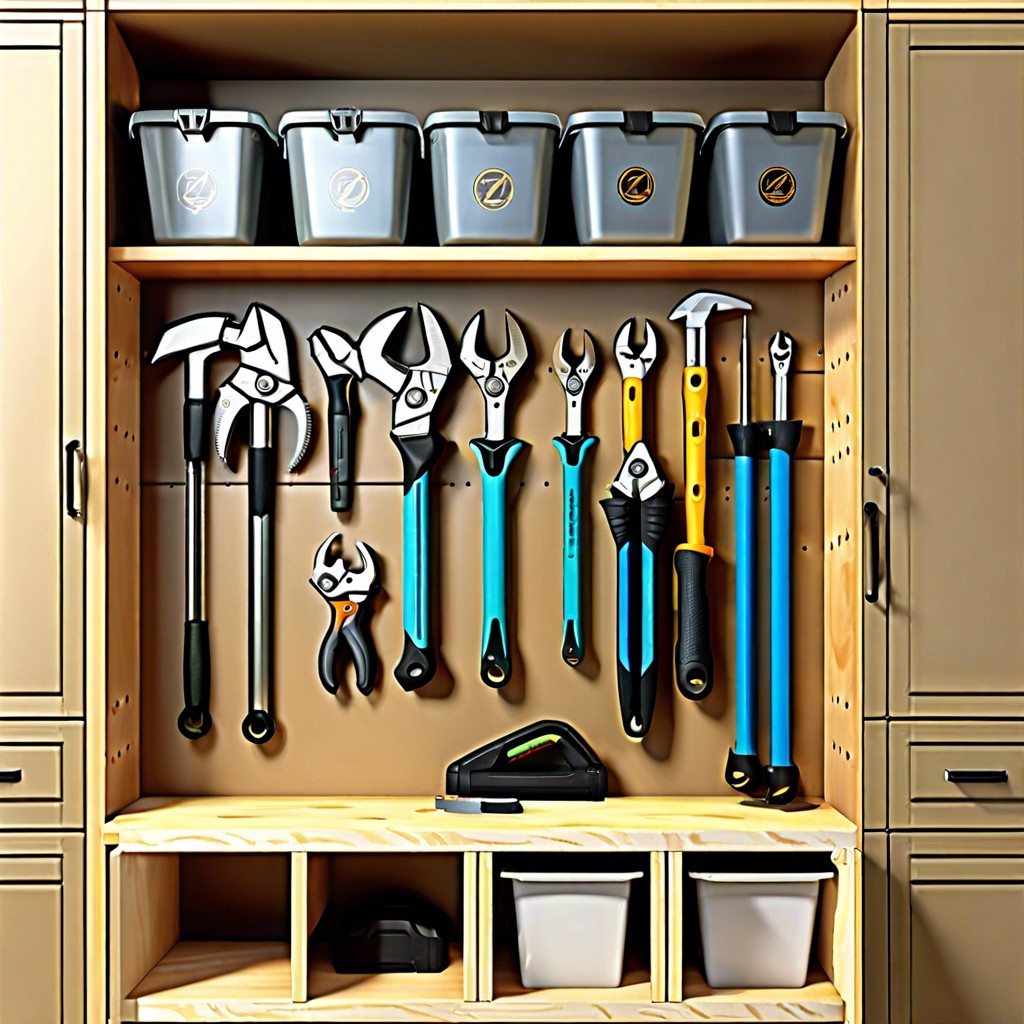 vertical tool storage wall