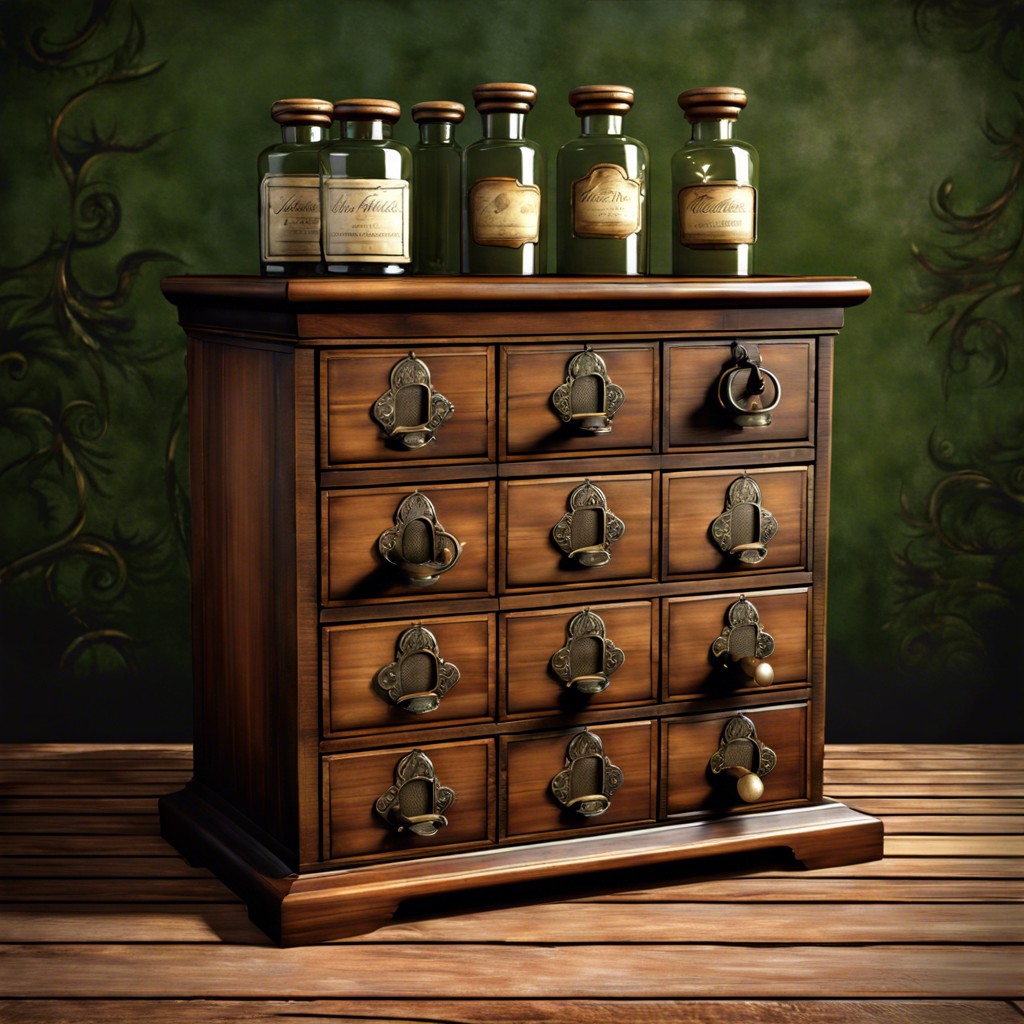 vintage apothecary chest
