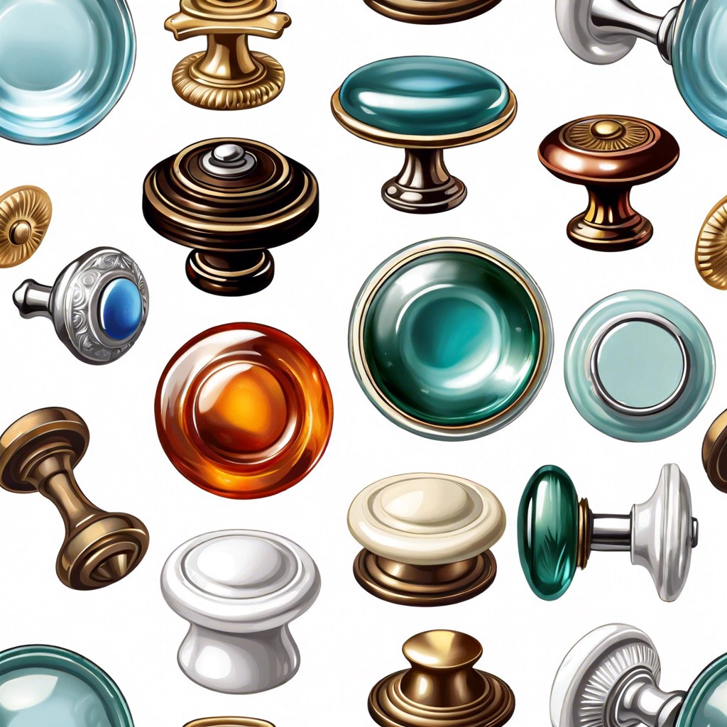 vintage glass or ceramic knobs for charm