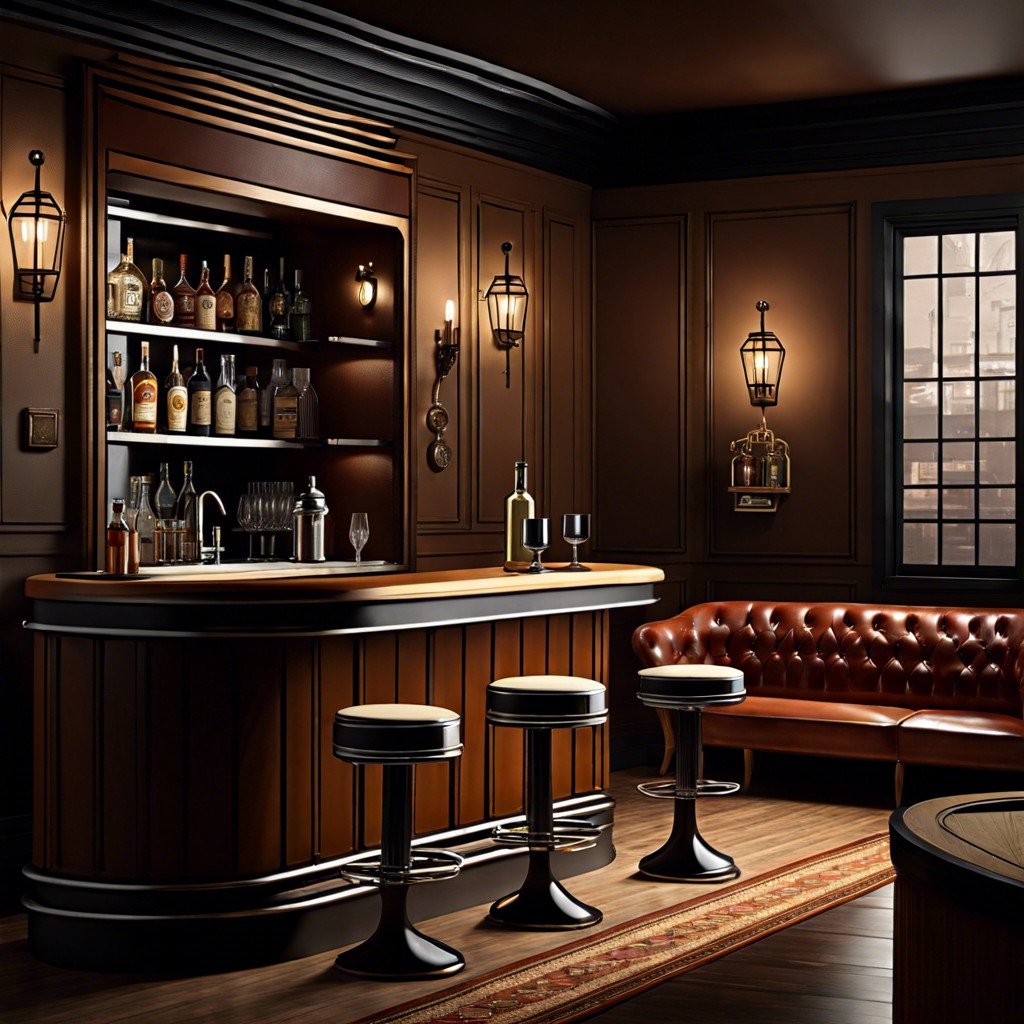 vintage inspired speakeasy bar