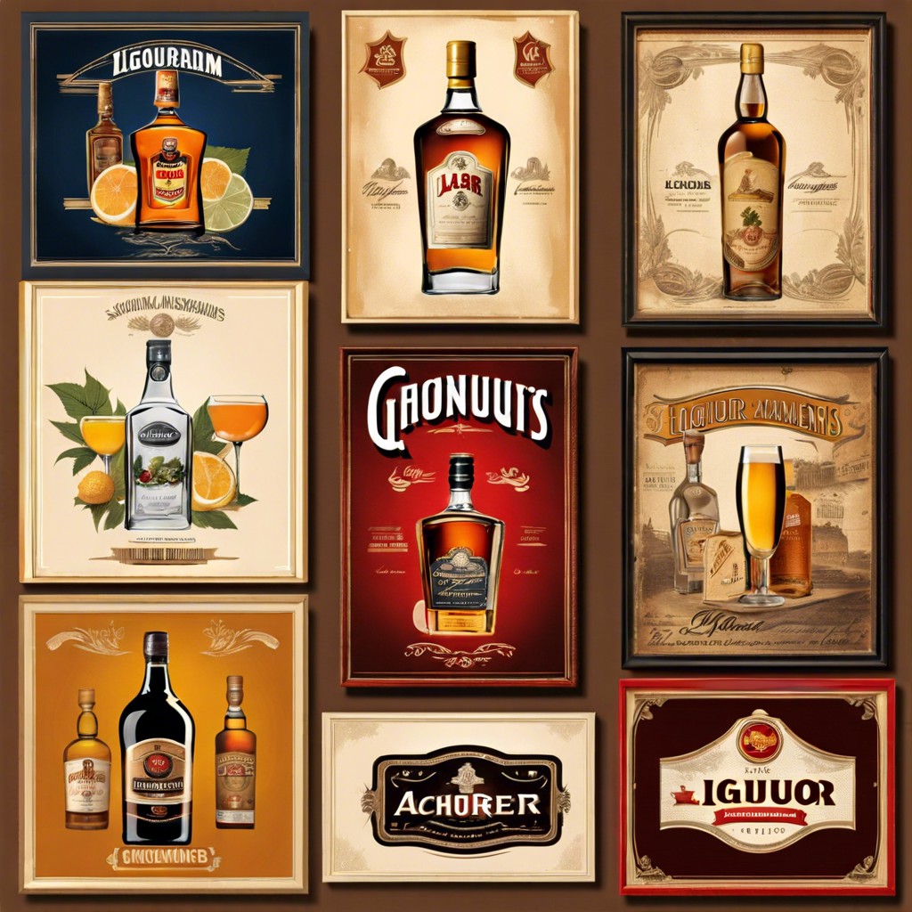 vintage liquor ads collage