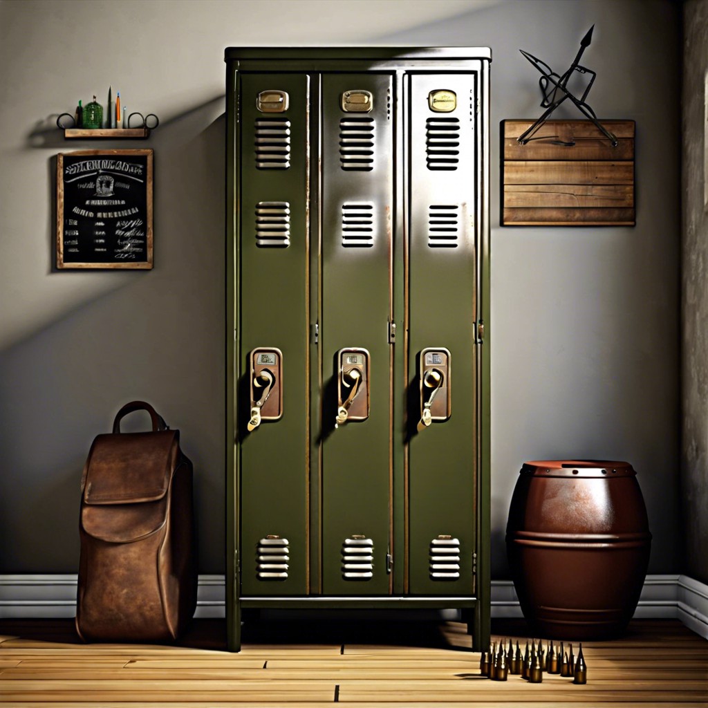 vintage locker conversion repurpose an old school locker into a secure ammo cabinet with a lock