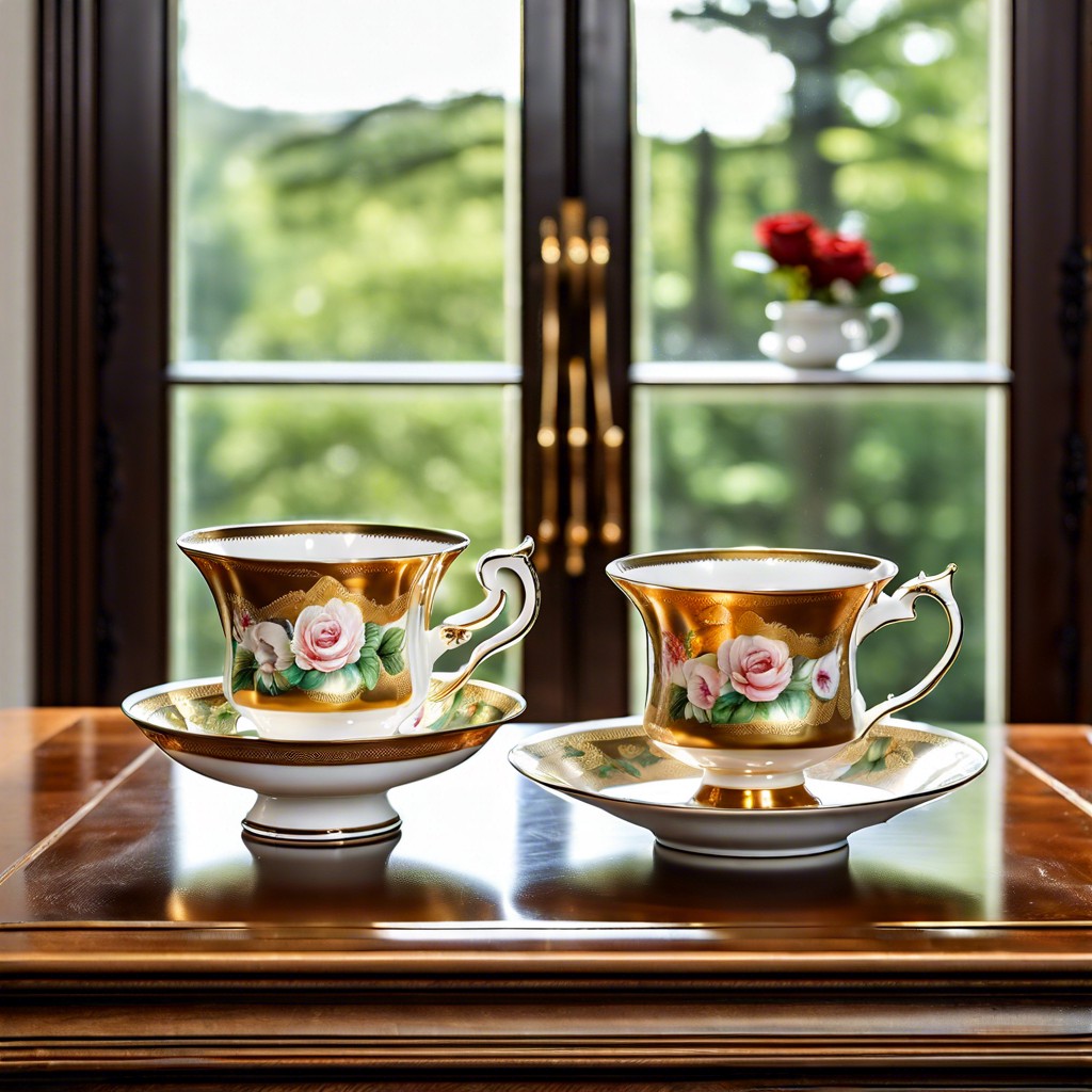 vintage teacups and saucers