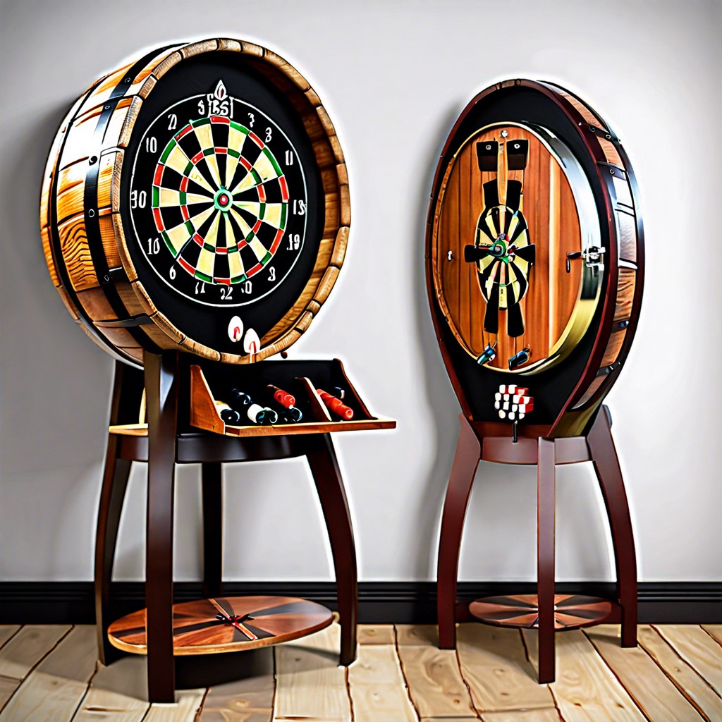 vintage wine barrel cabinet