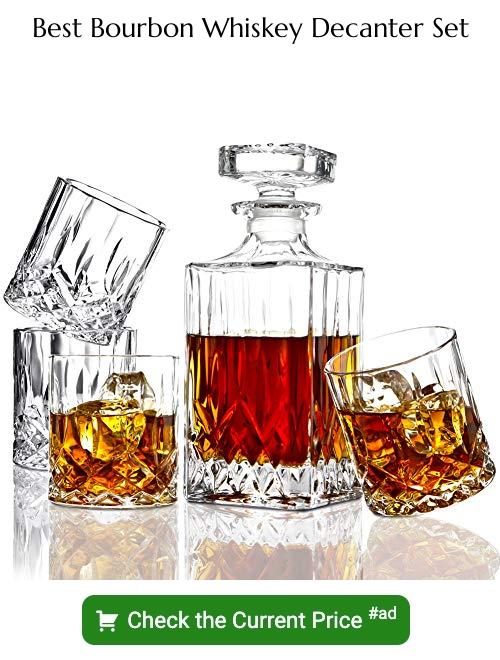 Bourbon whiskey decanter set