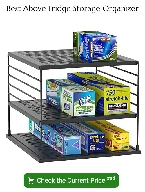 above fridge storage organizer