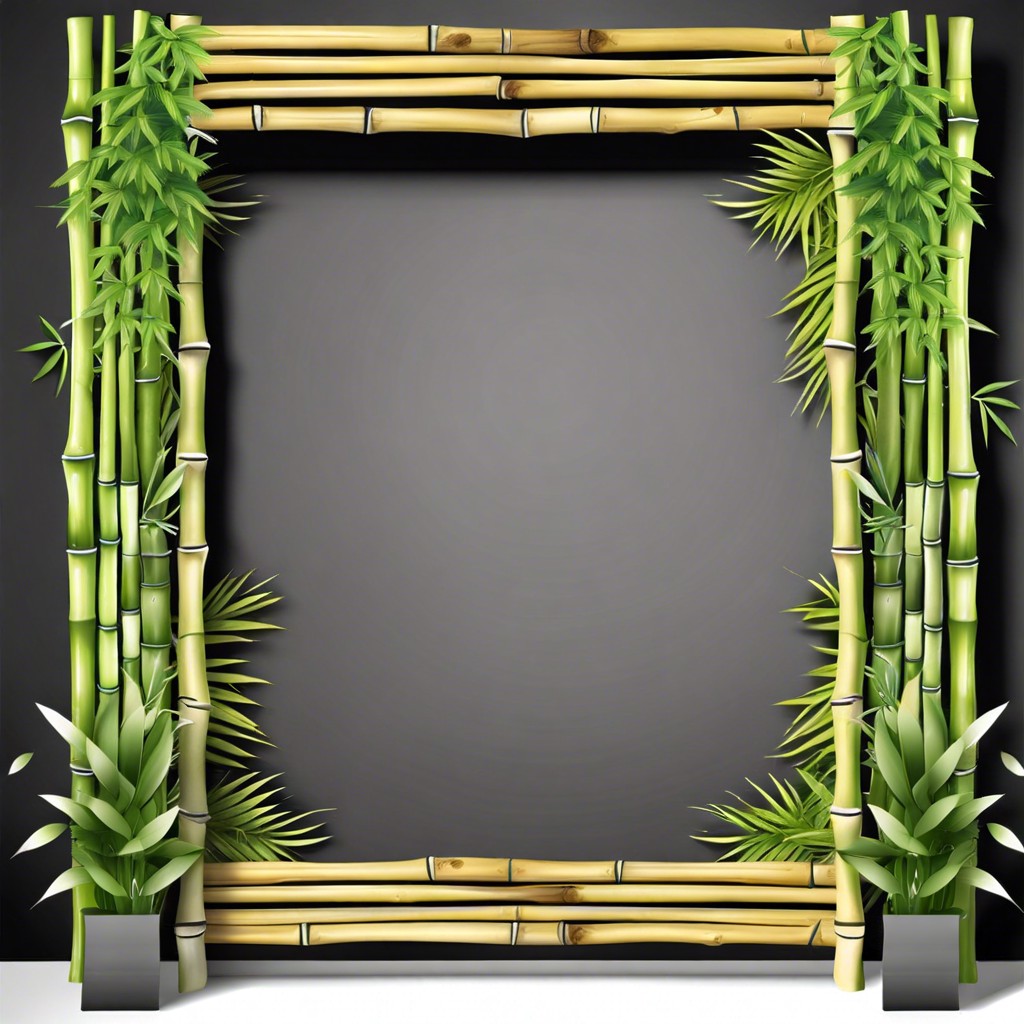 bamboo frame with living plants