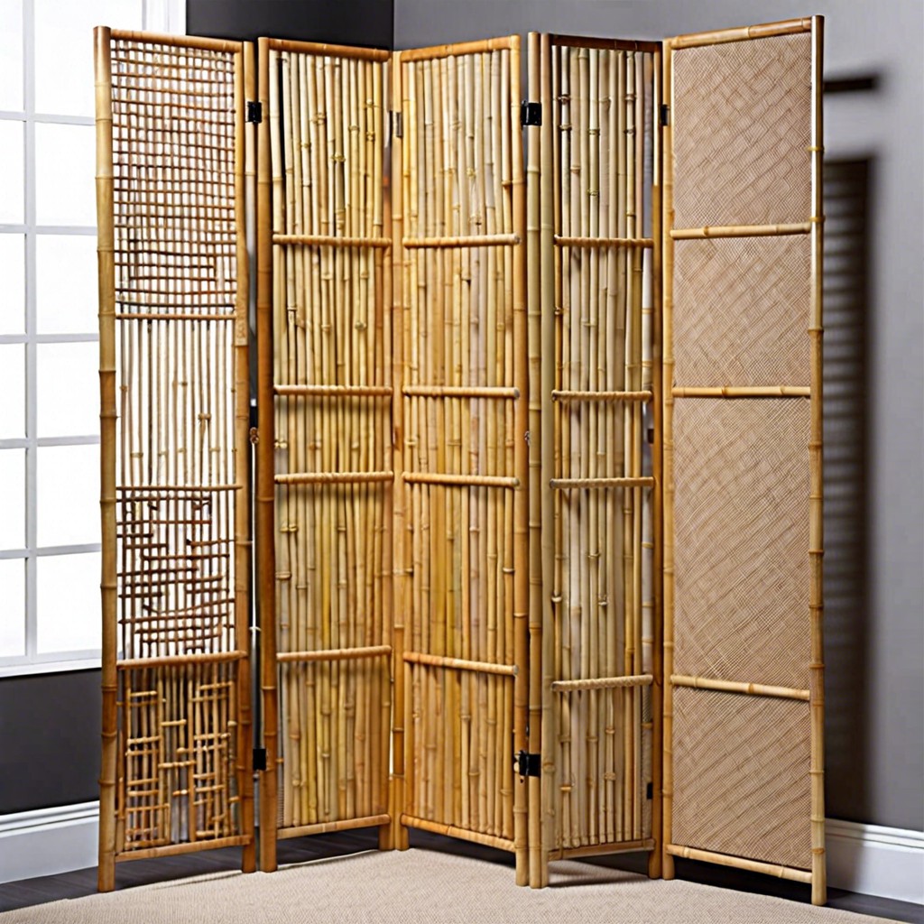 bamboo frame with woven panels