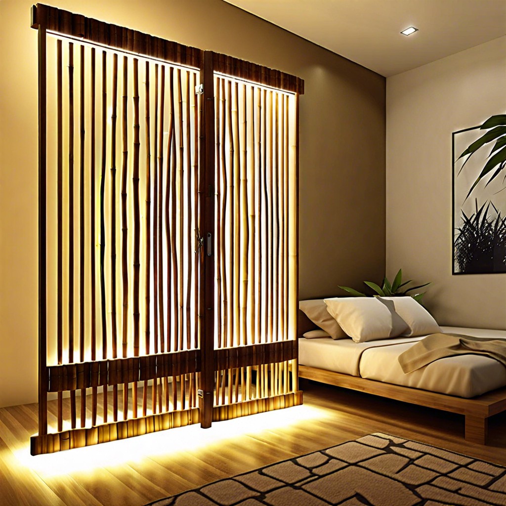 bamboo slats with led lighting