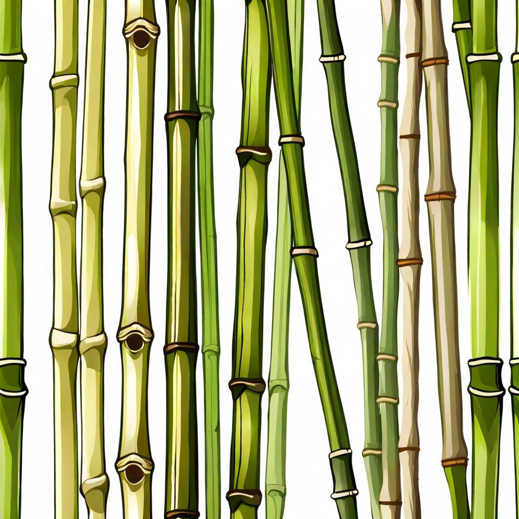 bamboo stalks bound with rope