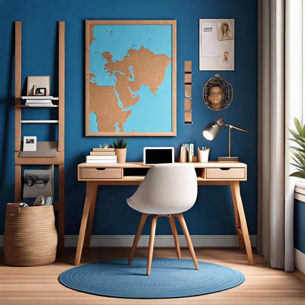 blue corkboard