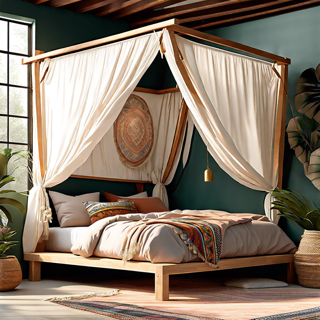 bohemian canopy bed