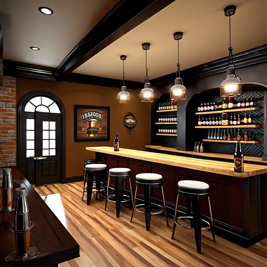 brewery inspired bar room