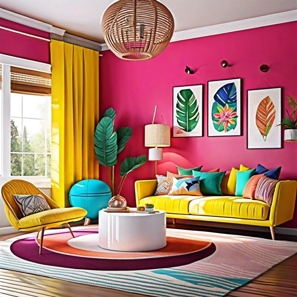 brightly painted furniture