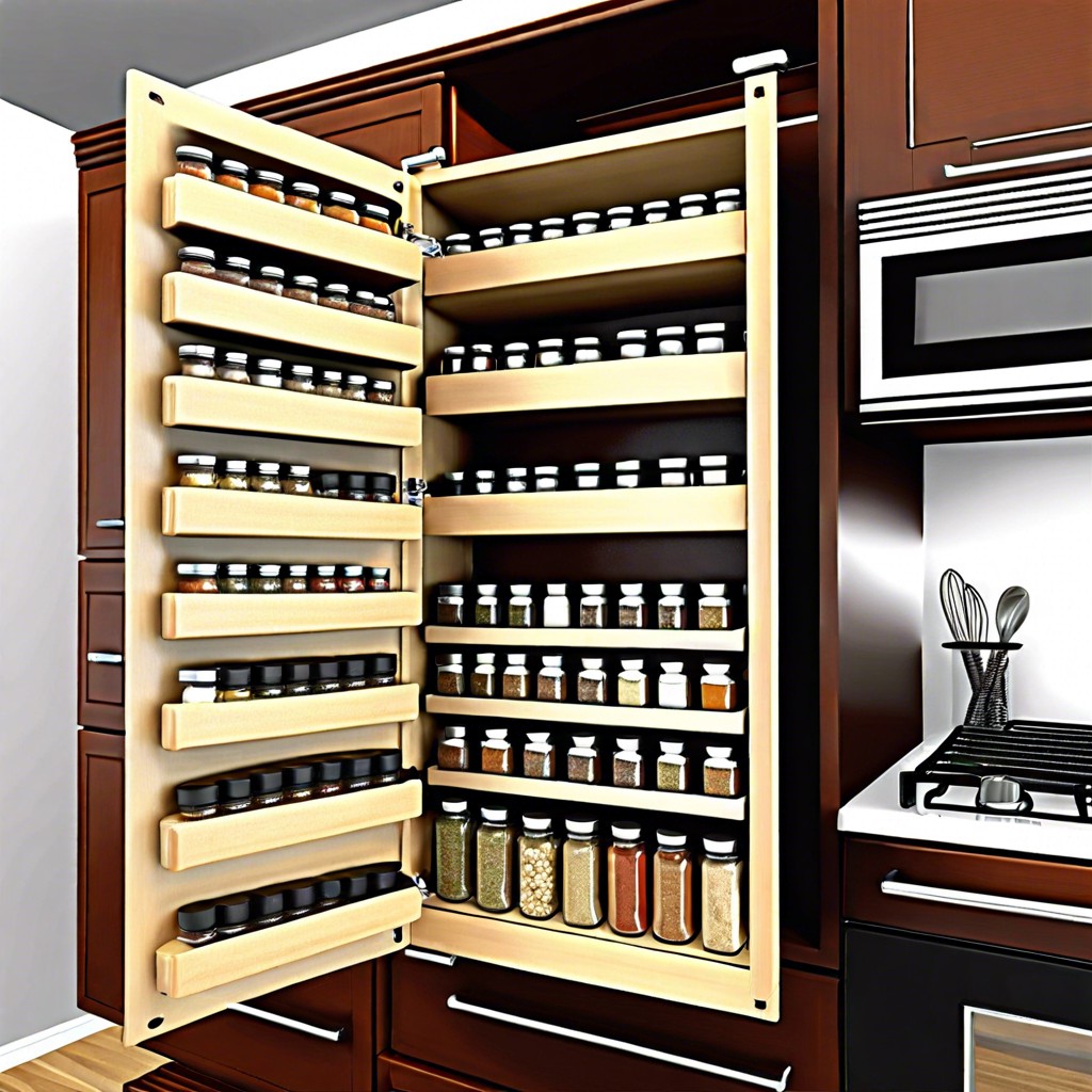 cabinet door spice racks