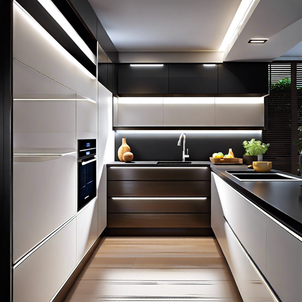 cabinets with built in led lighting