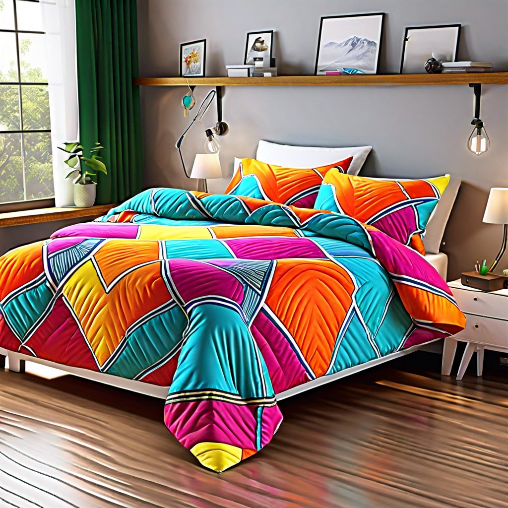 colorful bedspread