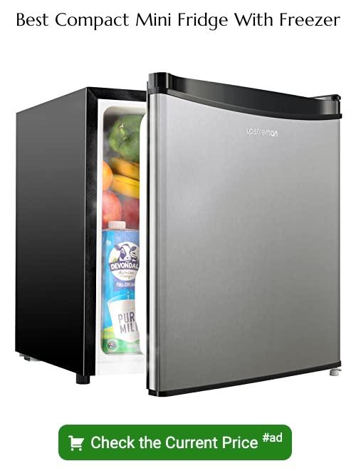 compact mini fridge with freezer