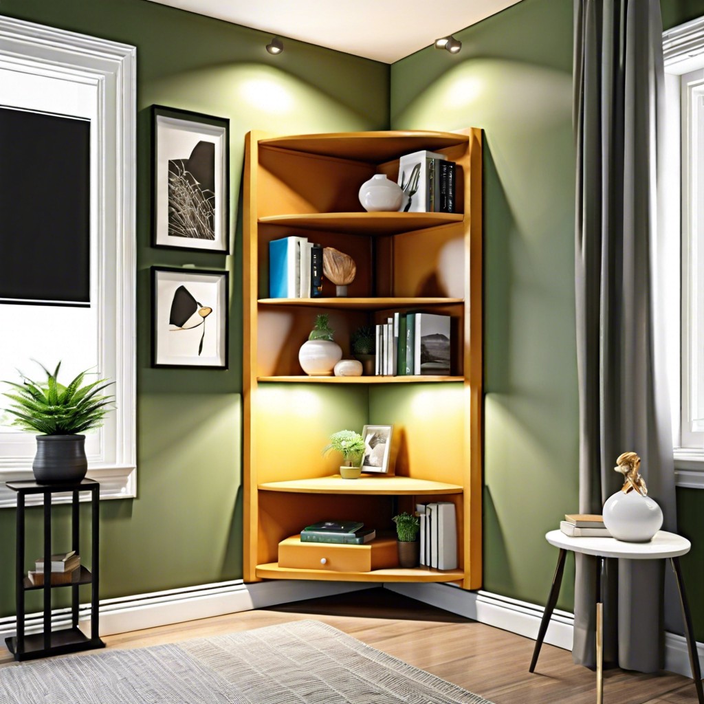 corner bookshelf