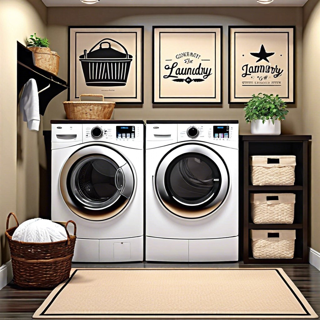 decor with laundry themed signs