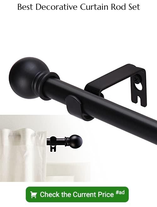 decorative curtain rod set