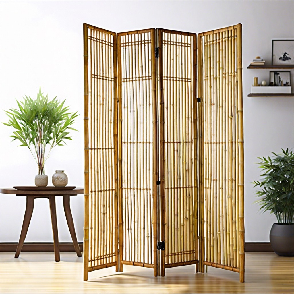 foldable bamboo partition