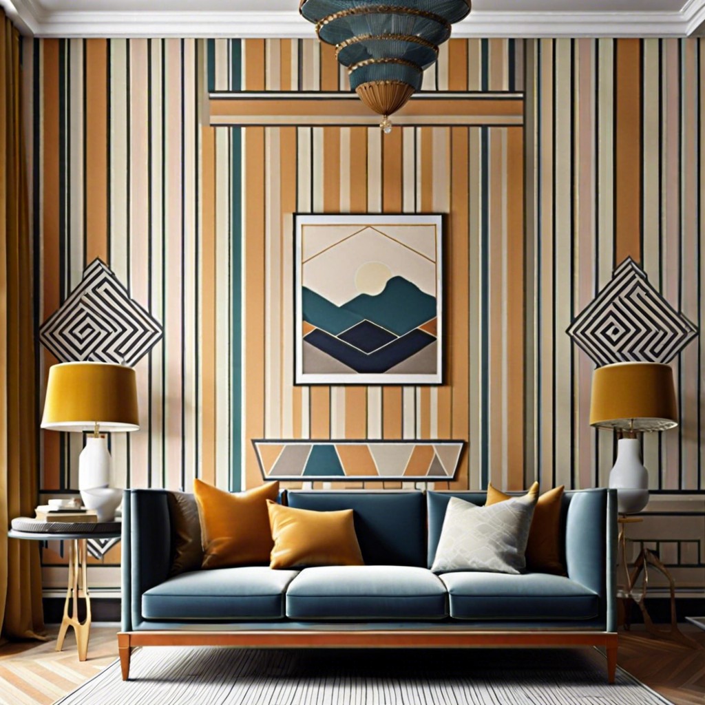 geometric patterned wallpaper