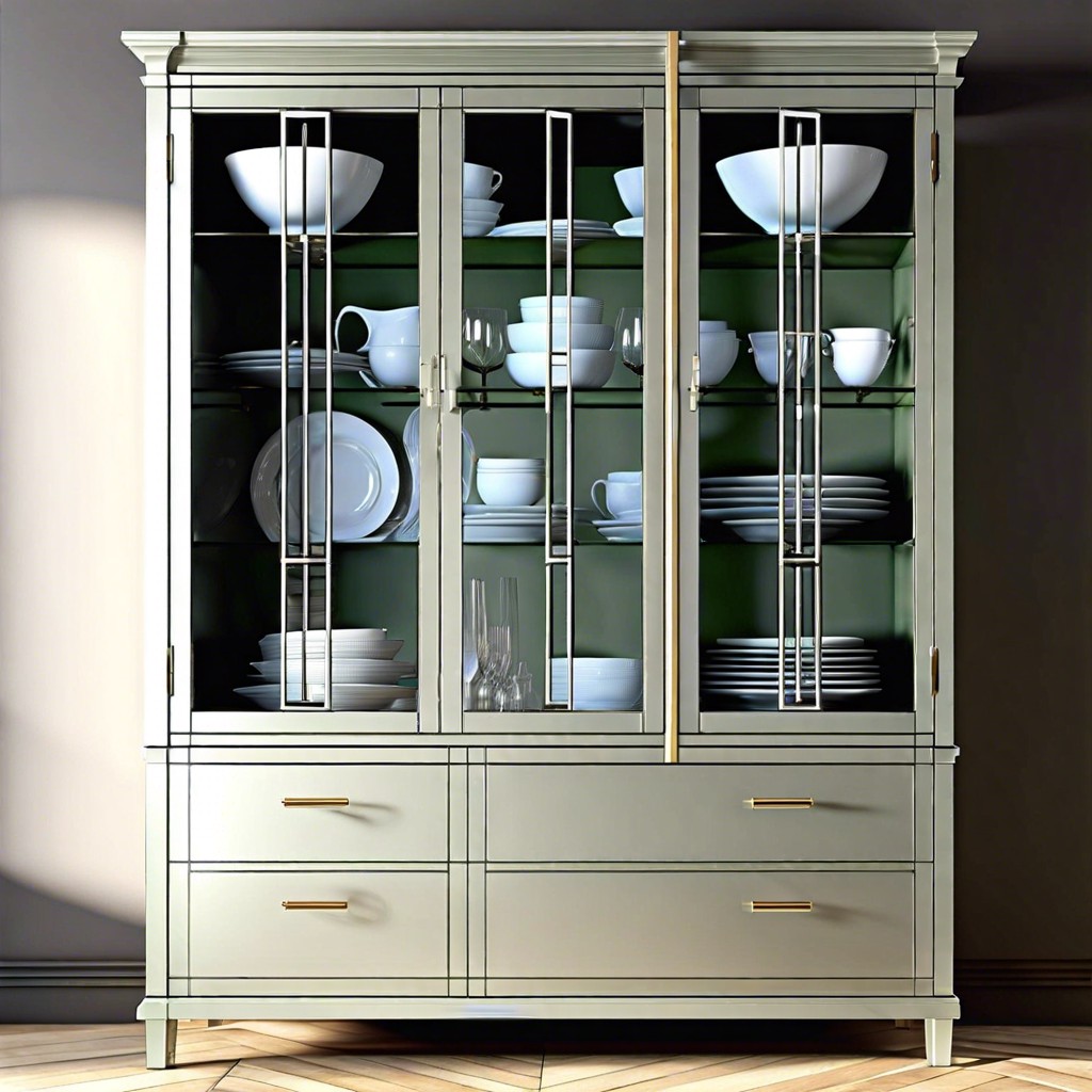 glass front cabinets for displaying dishware