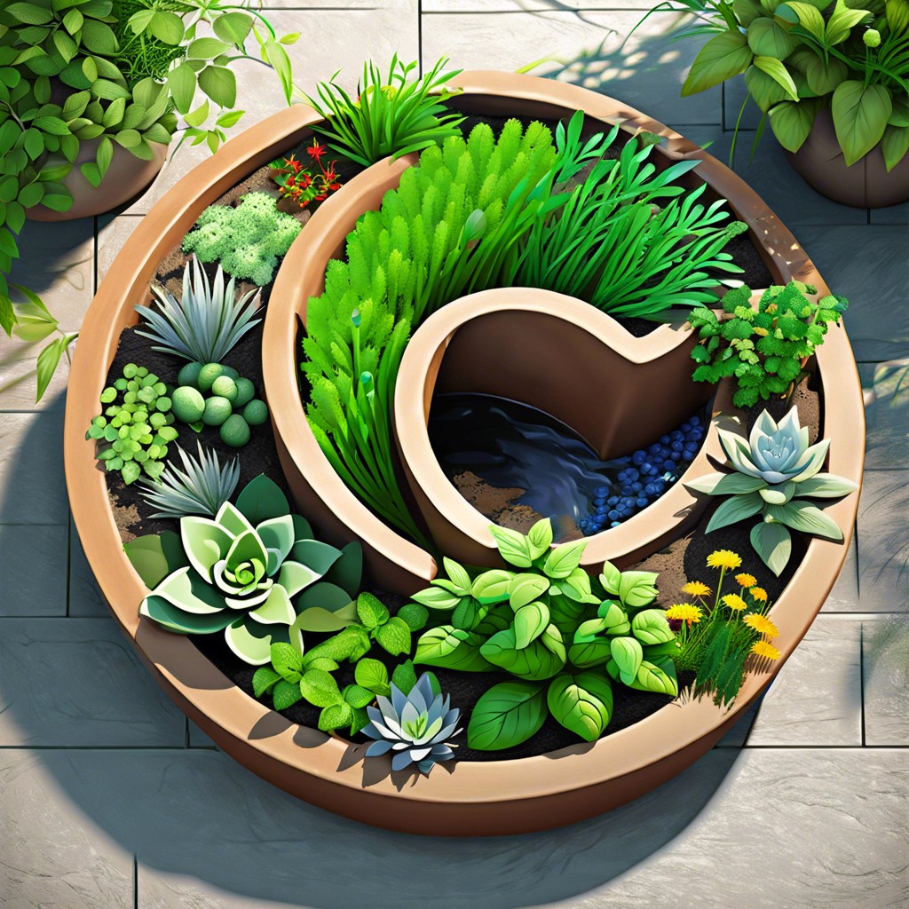 herb spiral garden