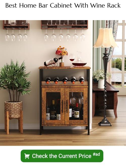 home bar cabinet with wine rack