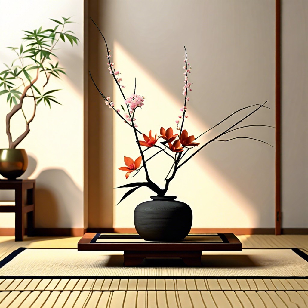 ikebana floral arrangement