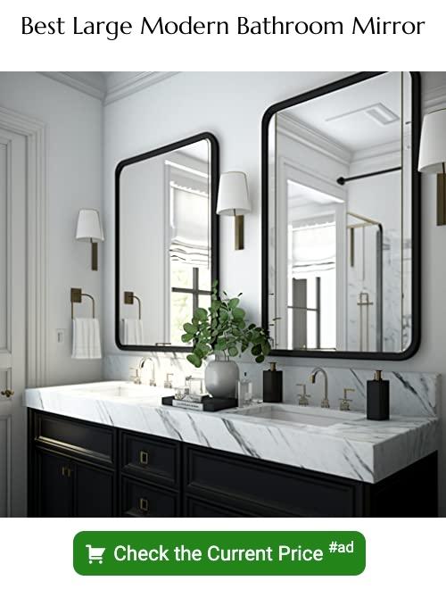 large modern bathroom mirror