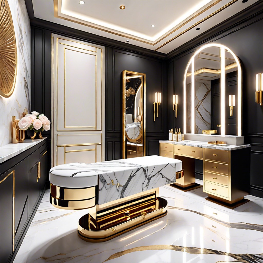 luxe marble and gold