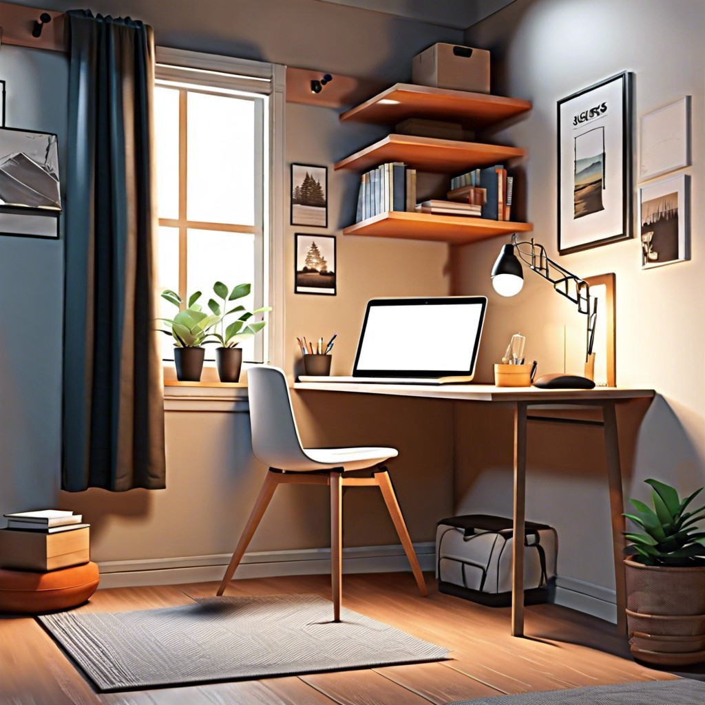 minimalist study corner
