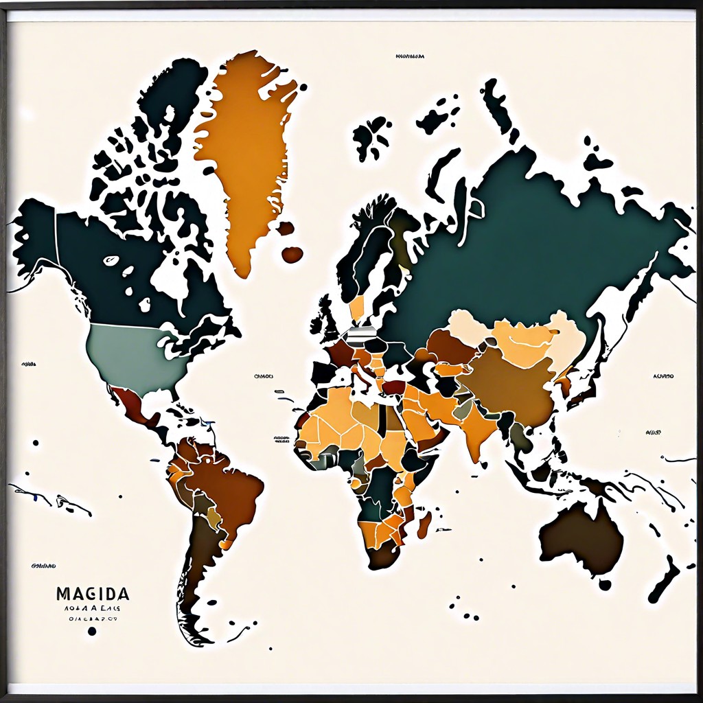 minimalist world map