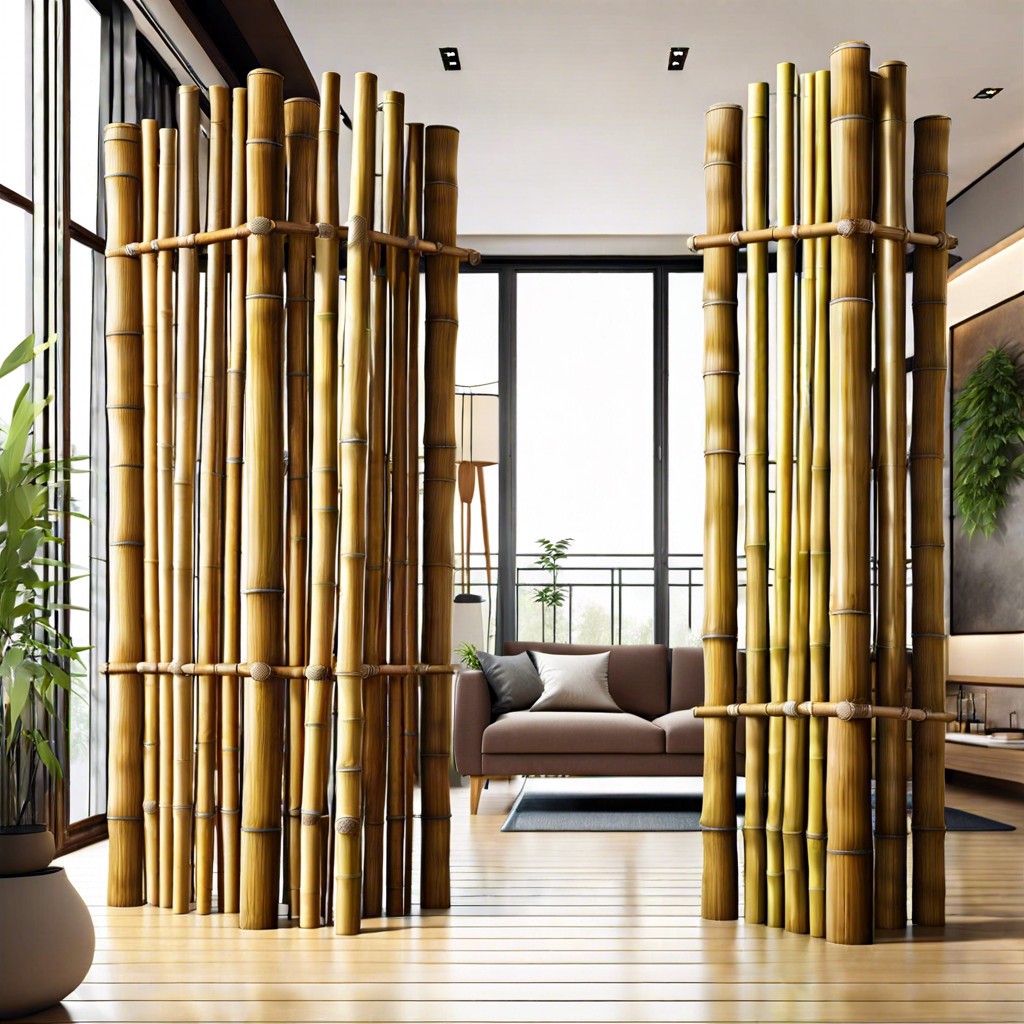multi height bamboo poles