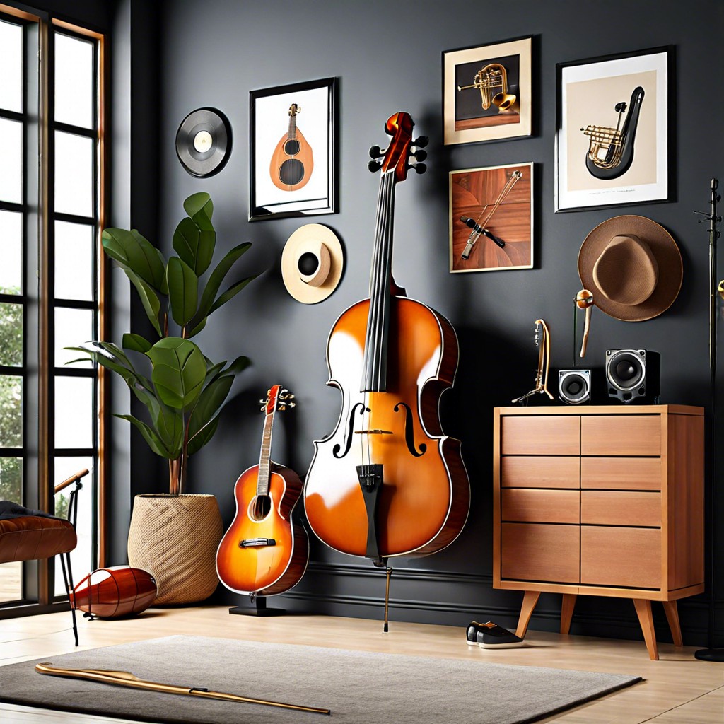 musical instrument display