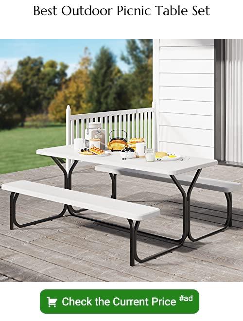 outdoor picnic table set