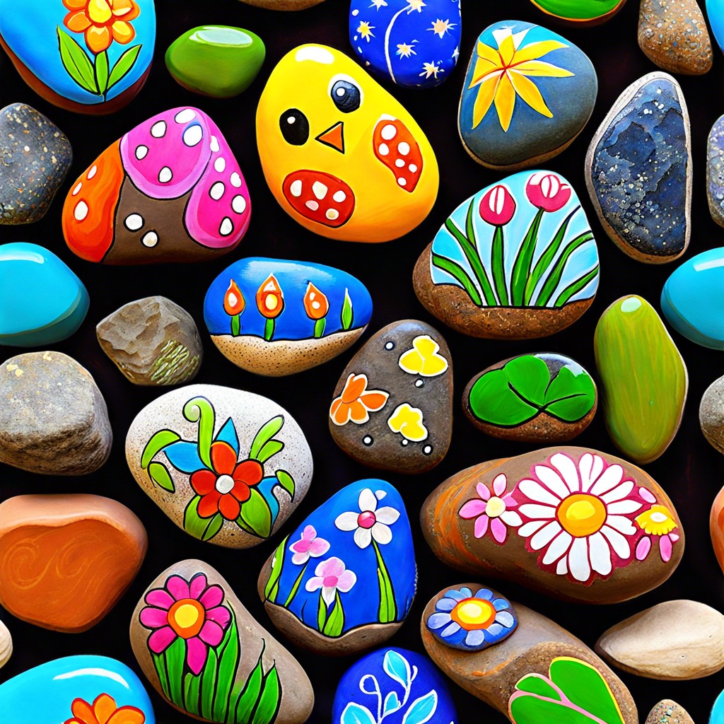 painted rock garden