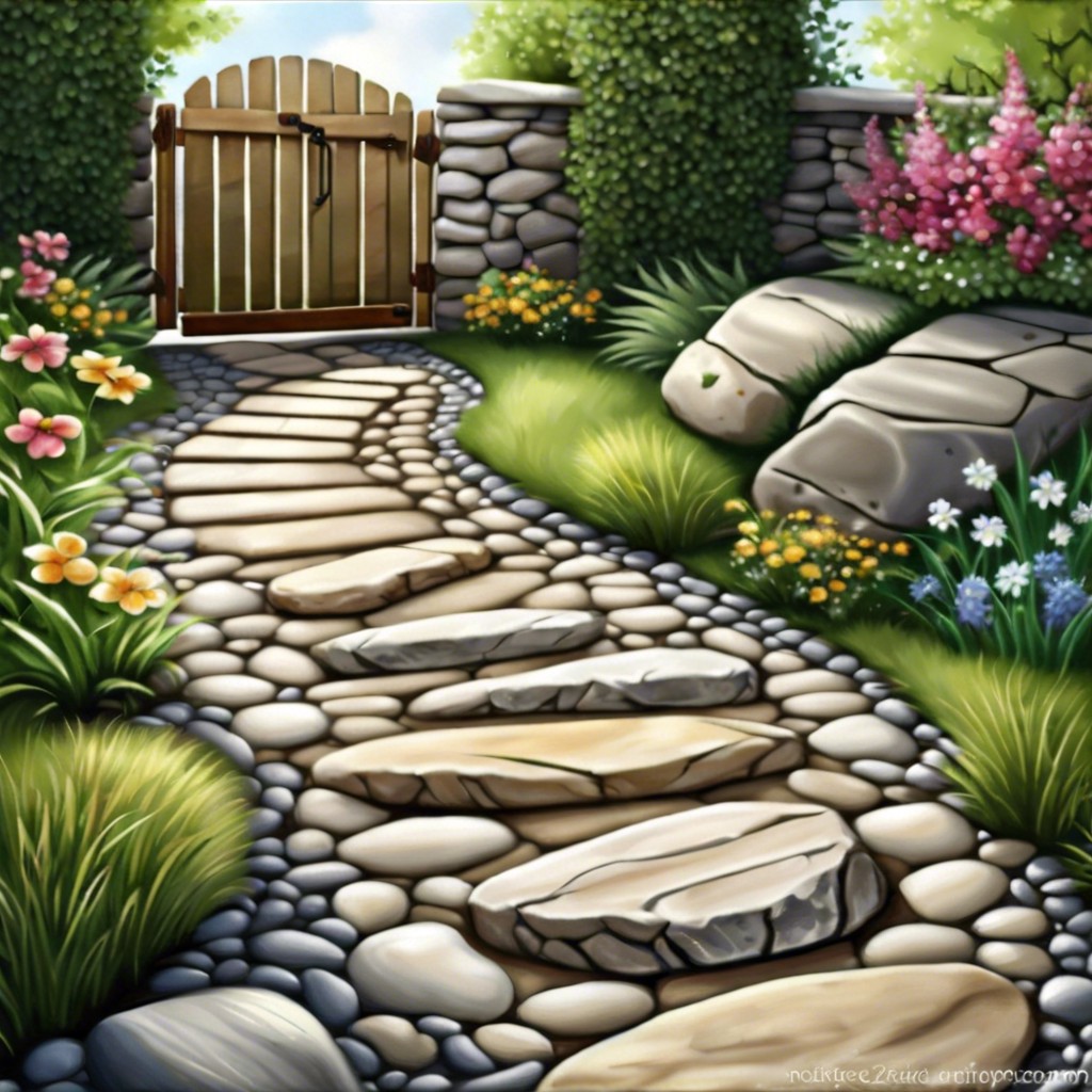 painted stone pathway