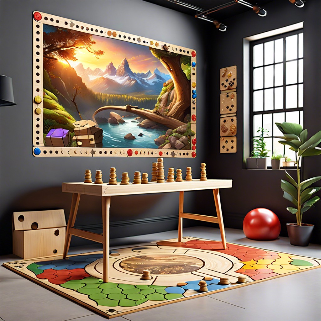puzzle and board game wall