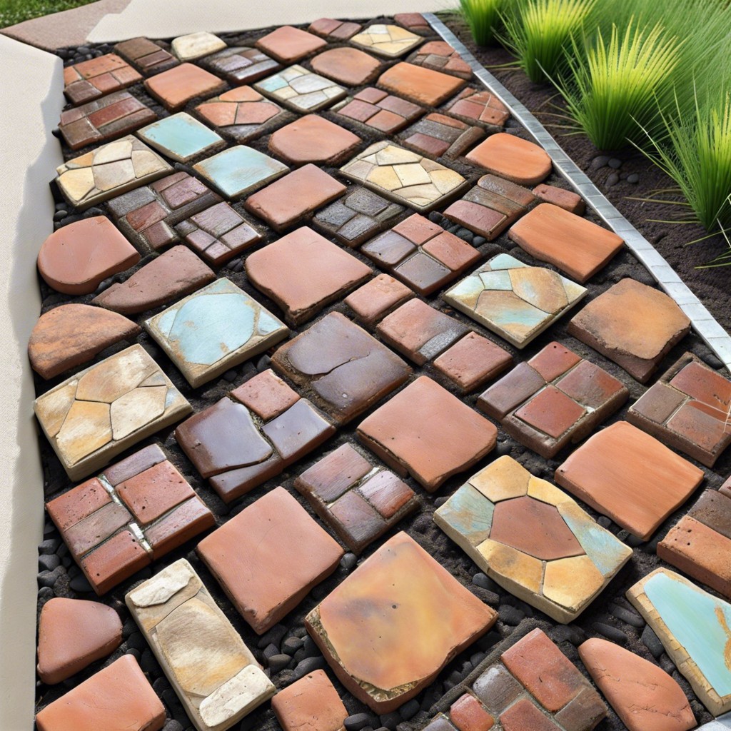 reclaimed brick mosaic