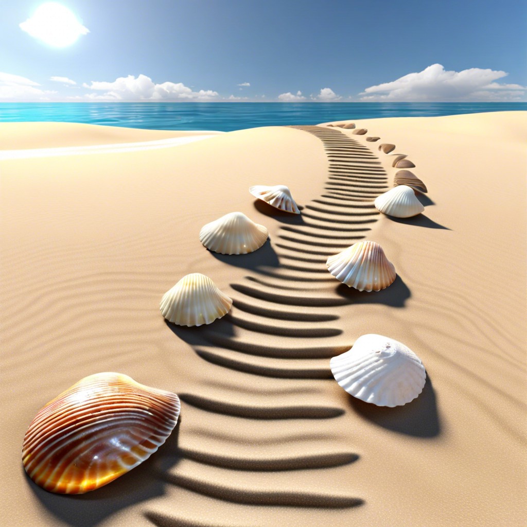shell and sand path