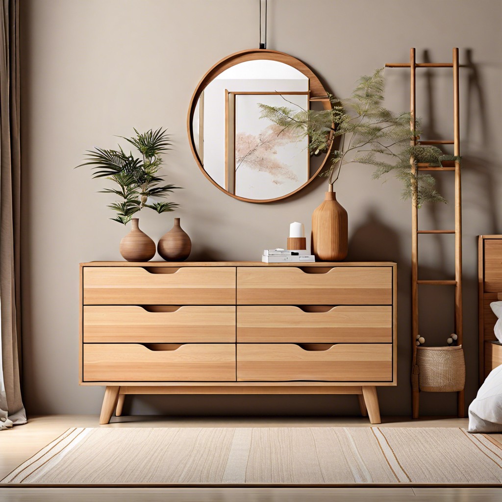 simplistic wooden dresser