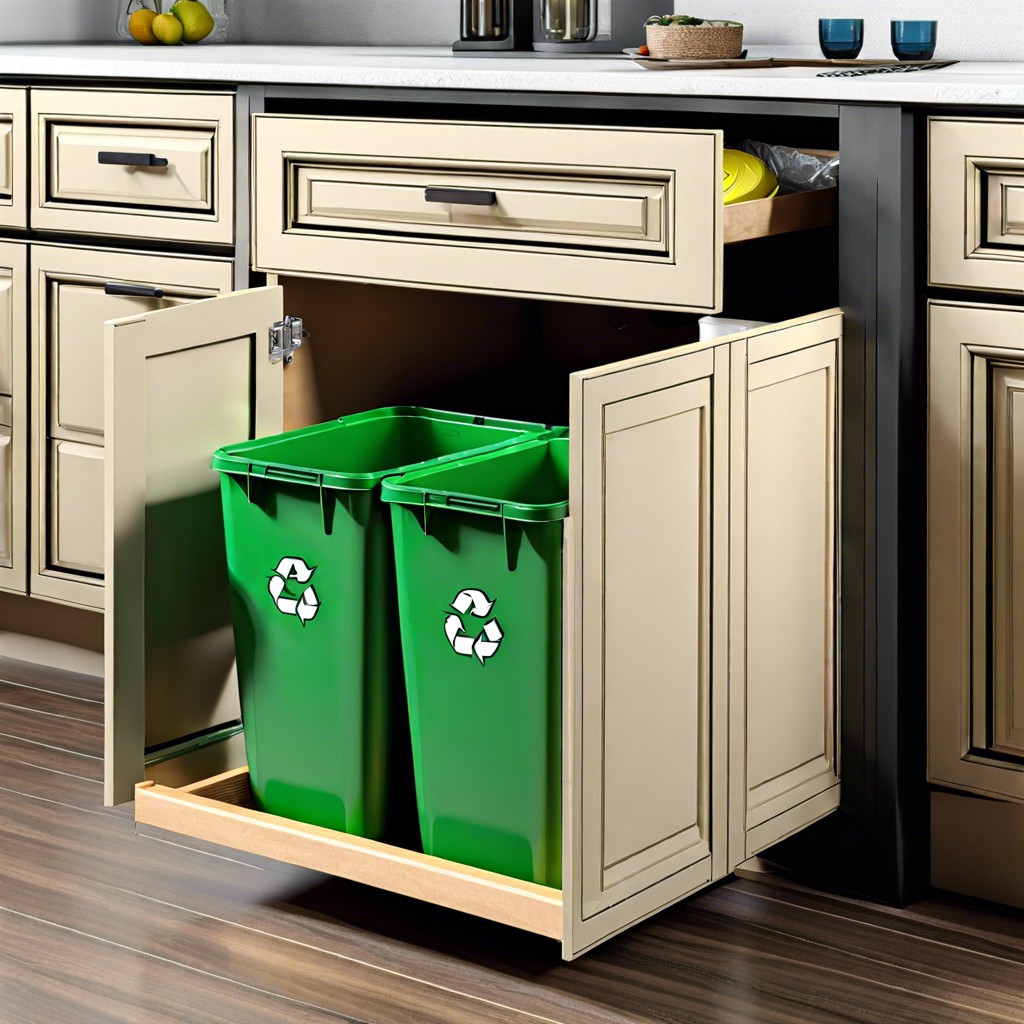 slide out recycling bins